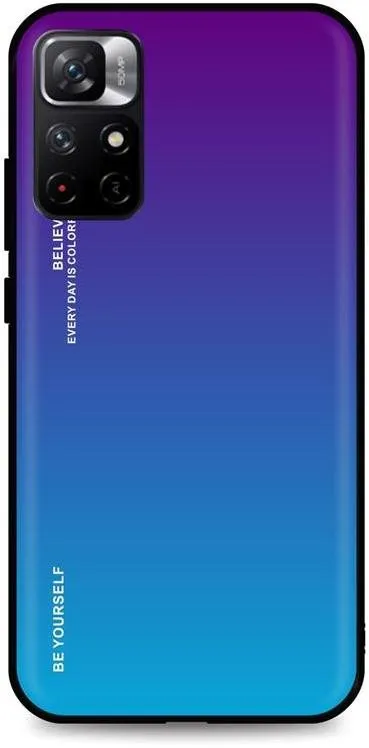 Kryt na mobil TopQ LUXURY Xiaomi Redmi Note 11 pevný dúhový purpurový 67332