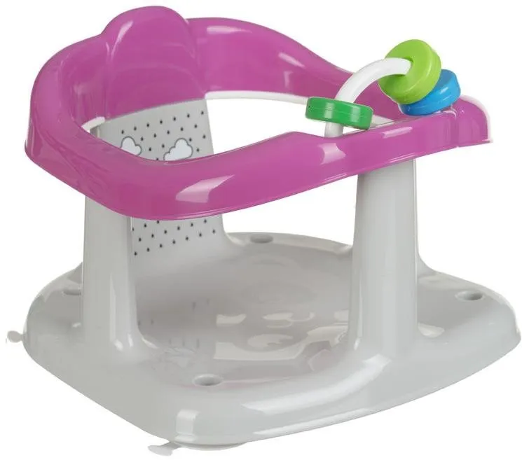 Sedátko do vane pre deti MALTEX detské sedátko do vane s hračkou šedá/ružová
