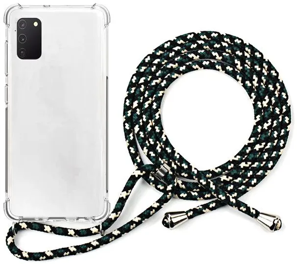 Kryt na mobil Epic Nake String Case Samsung Galaxy A41 - biela transparentná / čierno-biela
