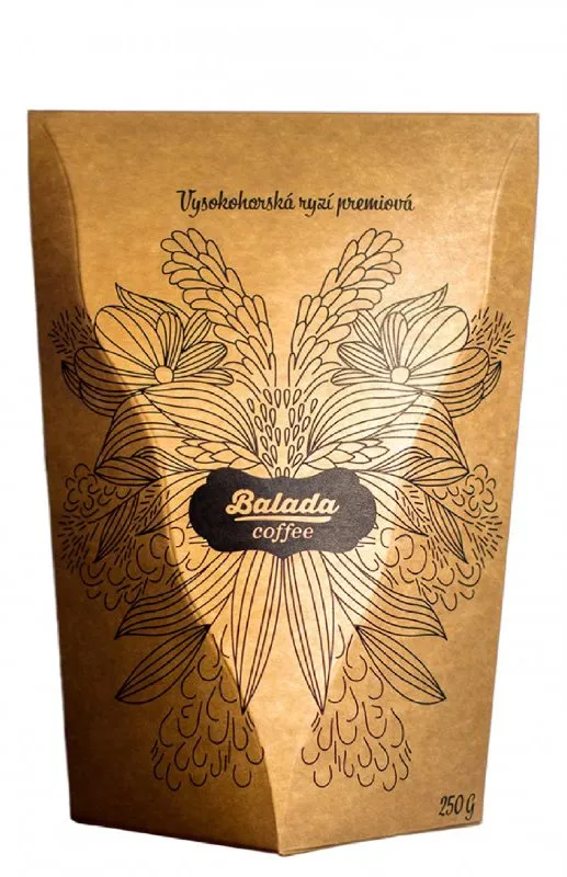 Káva Balada Coffee Jamaica Blue Mountain, zrnková káva, 125g, zrnková, 100% arabica, pô