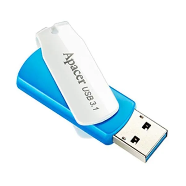 Apacer USB flash disk, USB 3.0, 32GB, AH357, modrý, AP32GAH357U-1, USB A, s otočnou krytko