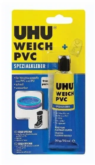 Lepidlo UHU Weich PVC 30 ml/30 g - na mäkké plasty so záplatou