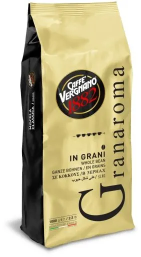 Káva Vergnano Caffé Gran Aroma, zrnková, 1000g, zrnková, zmes kávových odrôd, pôvod Keňa