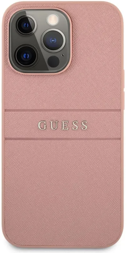 Kryt na mobil Guess PU Leather Saffiano Zadný Kryt pre Apple iPhone 13 Pro Pink