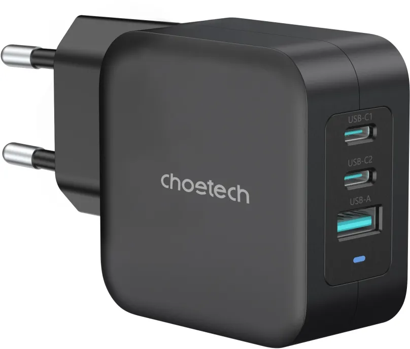 Nabíjačka do siete Choetech PD 100W GaN 2*USB-C+usb-A Charger