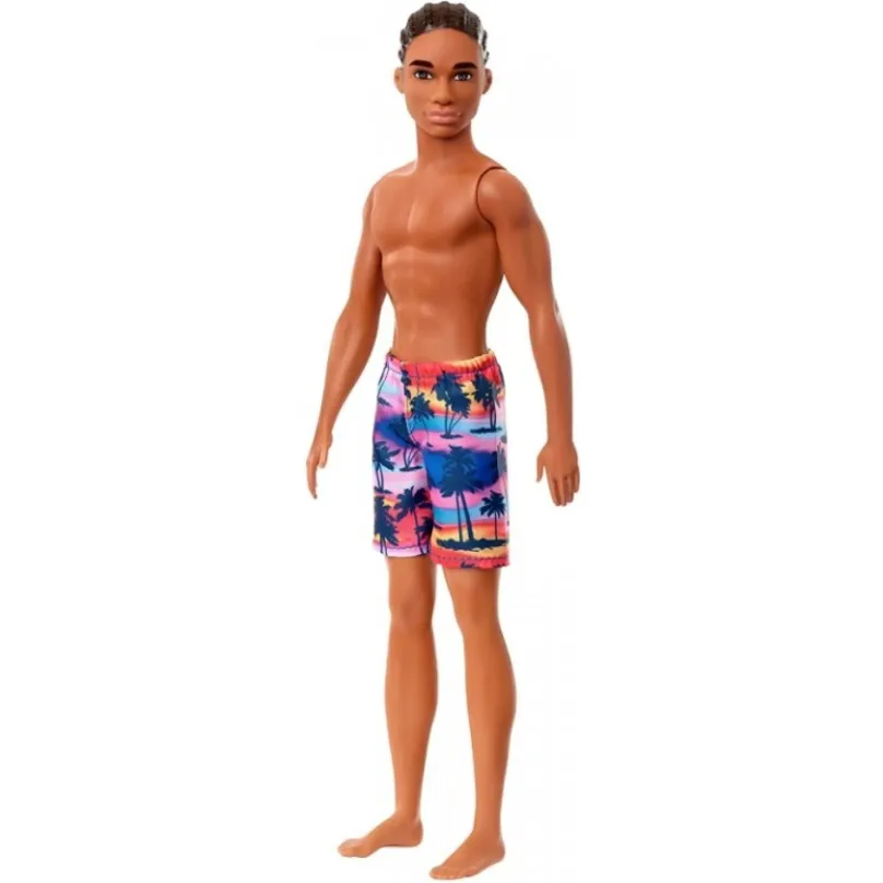 Barbie Ken vo vzorovaných plavkách černoch, Mattel GHW44