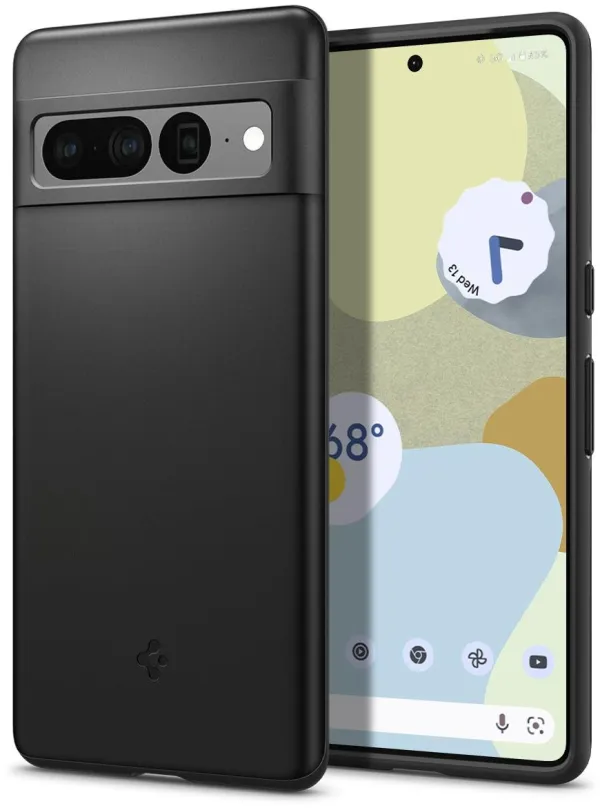 Kryt na mobil Spigen Thin Fit Black Pixel 7 Pro