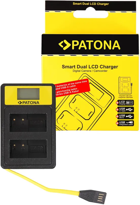 Nabíjačka akumulátorov Paton pre Dual Panasonic DMW-BLC12 E s LCD, USB