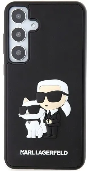 Karl Lagerfeld 3D Rubber Karl and Choupette Zadný Kryt pre Samsung Galaxy S24+ Black