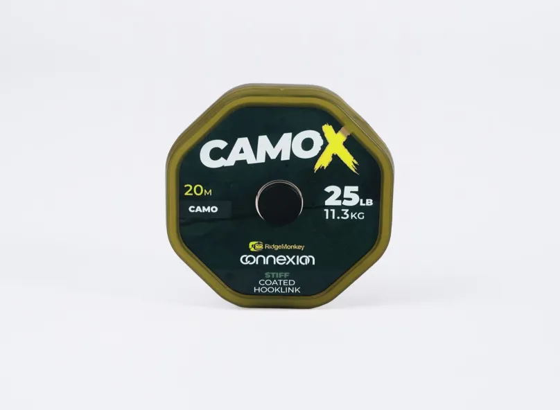 RidgeMonkey Šnúrka Connexion CamoX Soft Coated Hooklink 20m 25lb