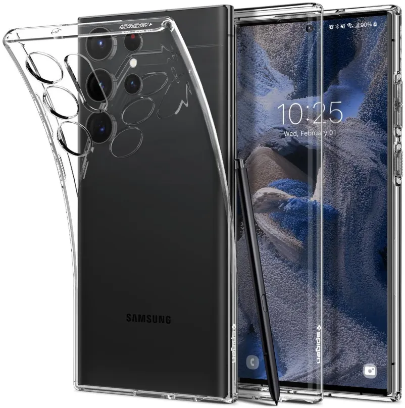 Kryt na mobil Spigen Liquid Crystal Clear Samsung Galaxy S23 Ultra, pre Samsung Galaxy S23