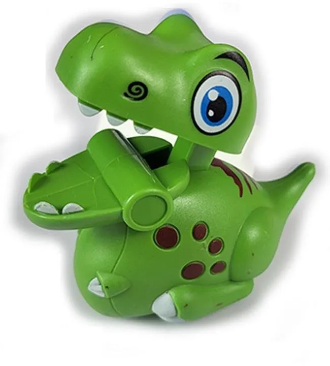 Hračka pre najmenších Mikro trading Dinosaurus po stlačení jazdiaci 9 cm zelený