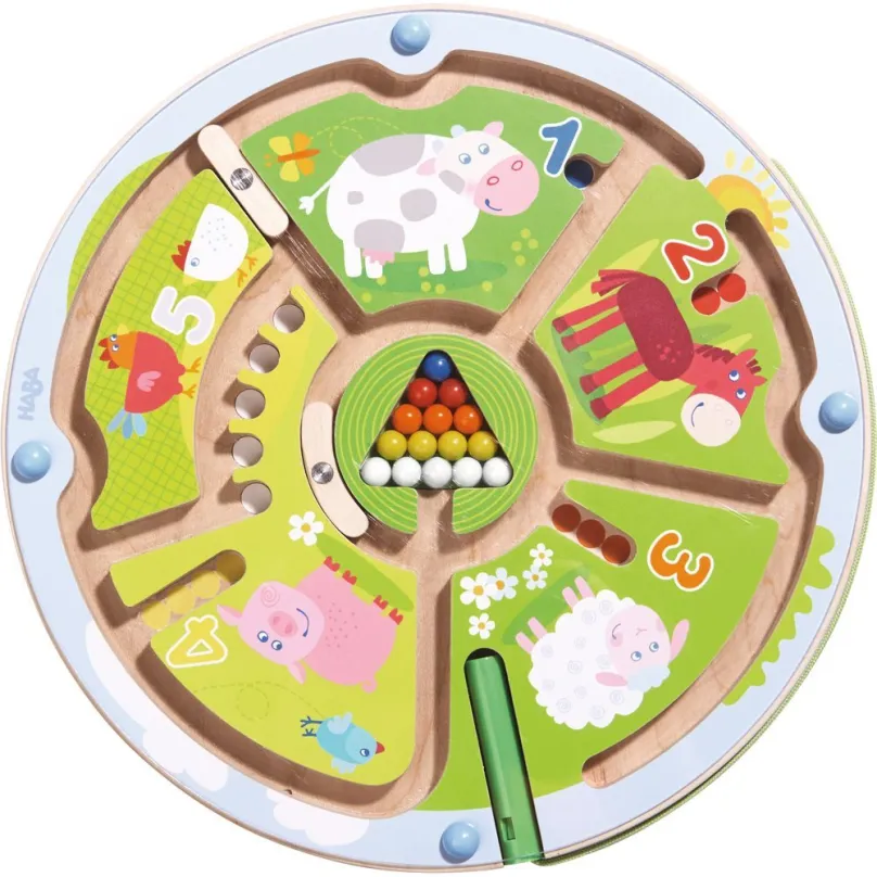 Vzdelávacie hračka Haba Magnetický labyrint Farma