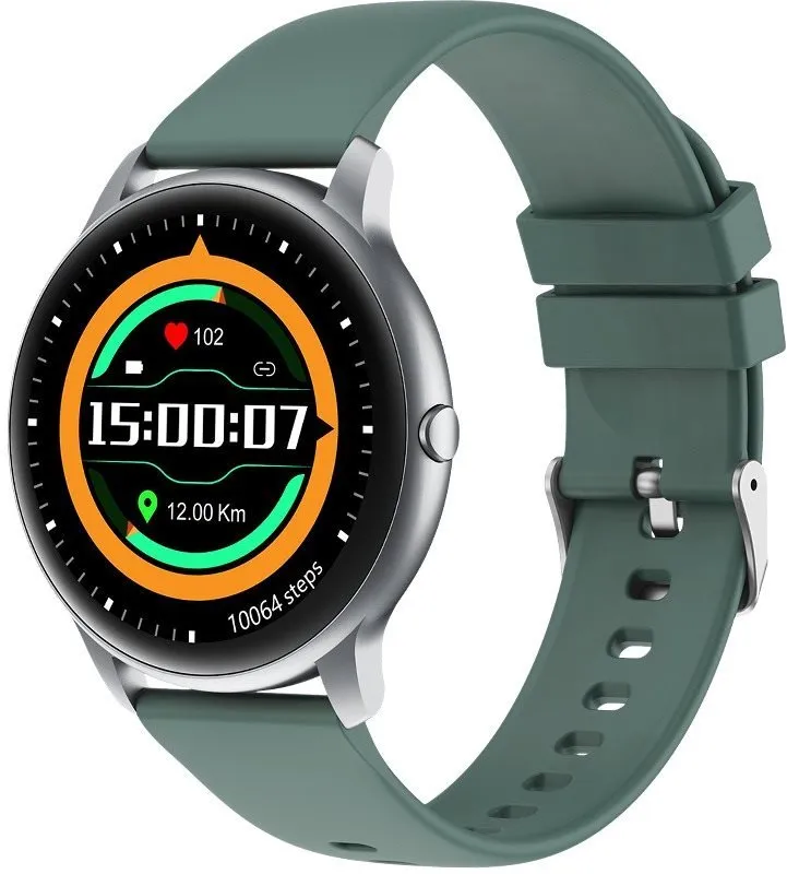 Chytré hodinky WowME KW66 strieborné/zelené