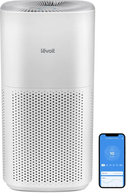 Čistička vzduchu Levoit Core 600S SMART, výkon 697 m3/h, príkon 49 W, odporúčaná veľkosť