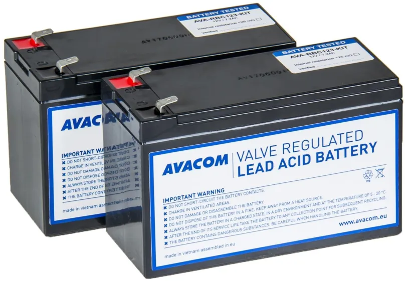 Batéria pre záložné zdroje Avacom batériový kit pre renováciu RBC123 (2ks batérií)