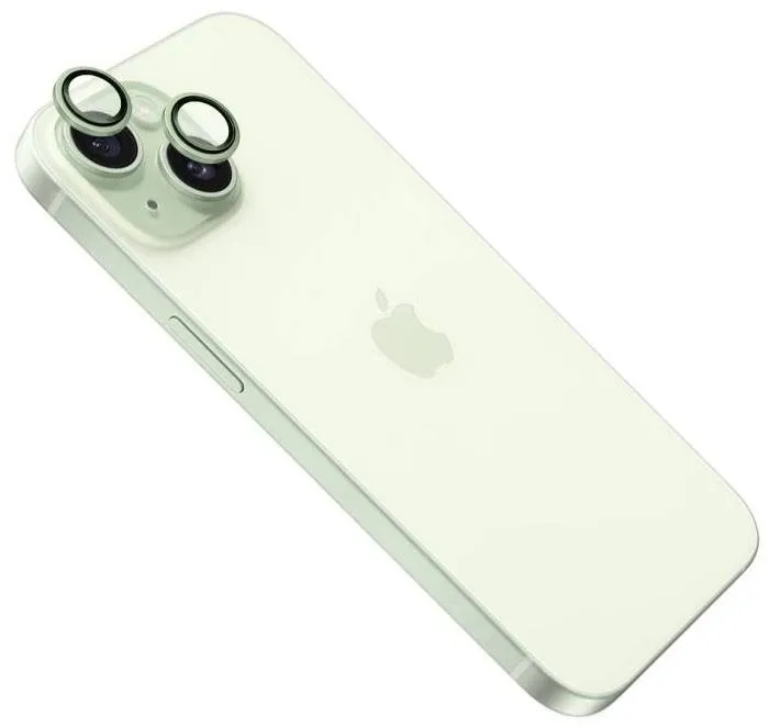 Ochranné sklo FIXED Camera Glass pre Apple iPhone 15/15 Plus svetlo zelená