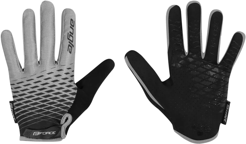 Cyklistické rukavice Force MTB ANGLE, šedo-čierne L