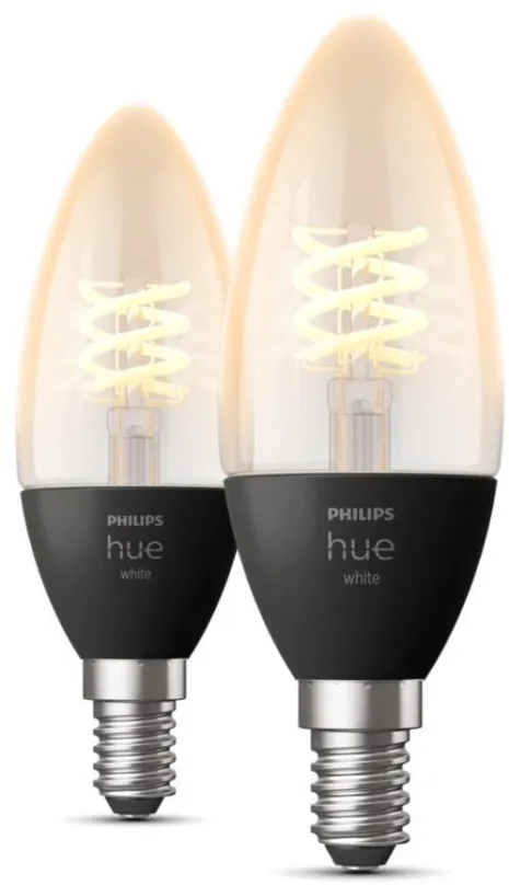 LED žiarovka Philips Hue White 4.5W 550 Filament sviečka E14 2ks