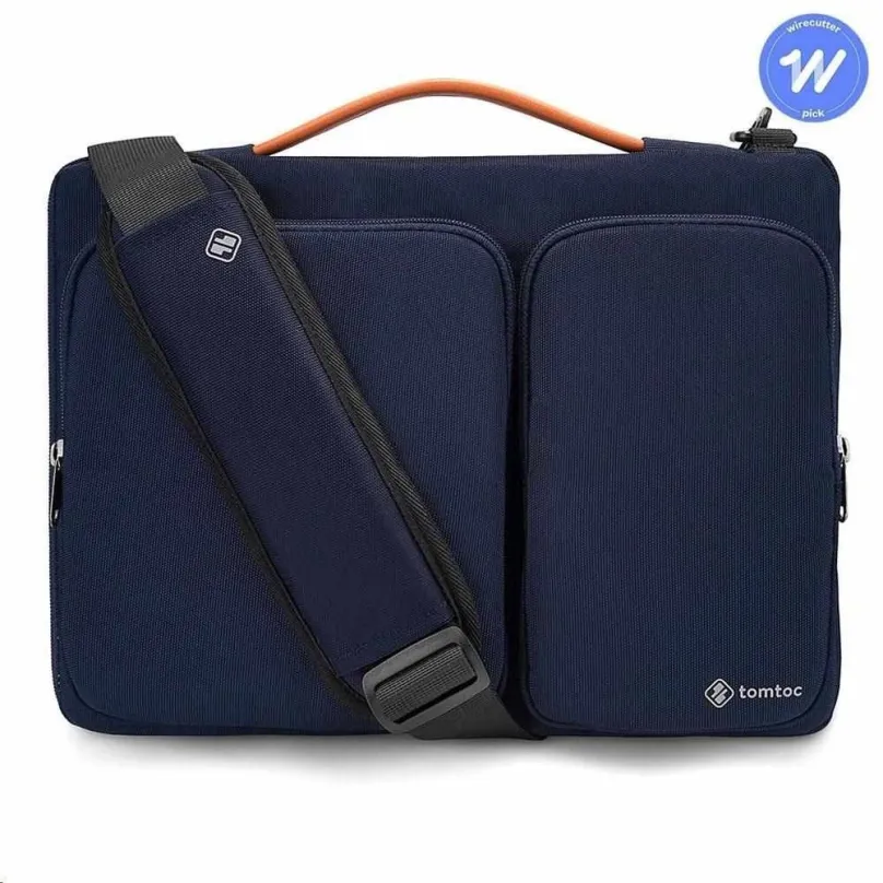 Taška na notebook tomtoc Messenger – 16'' MacBook Pro 2019, tmavomodrá