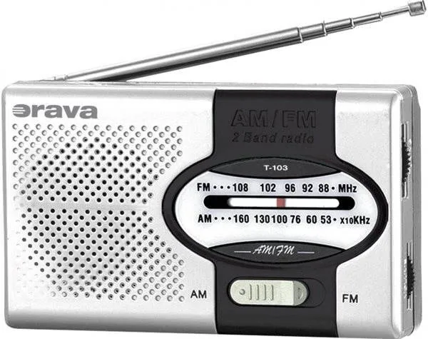 Rádio Orava T-103, klasické, prenosné, AM a FM tuner, výstup 3,5 mm Jack, automatické lade