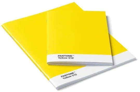 Zápisník PANTONE mäkká väzba, Yellow 012 - sada 2 veľkostí