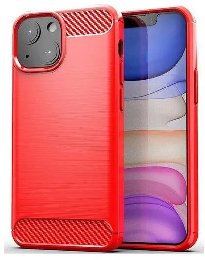 Kryt na mobil TopQ iPhone 13 mini silikón červený 65452
