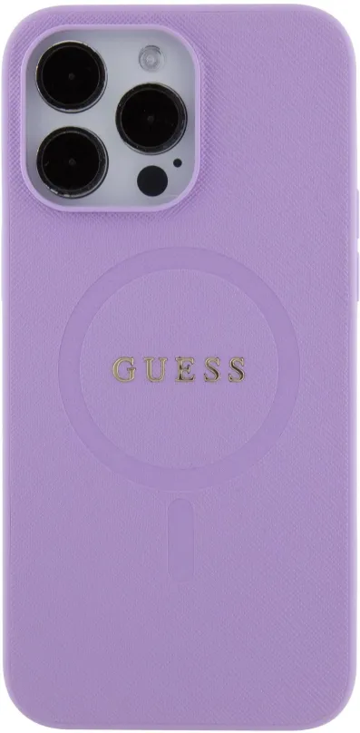 Kryt na mobil Guess PU Saffiano MagSafe Zadný Kryt pre iPhone 15 Pro Max Purple