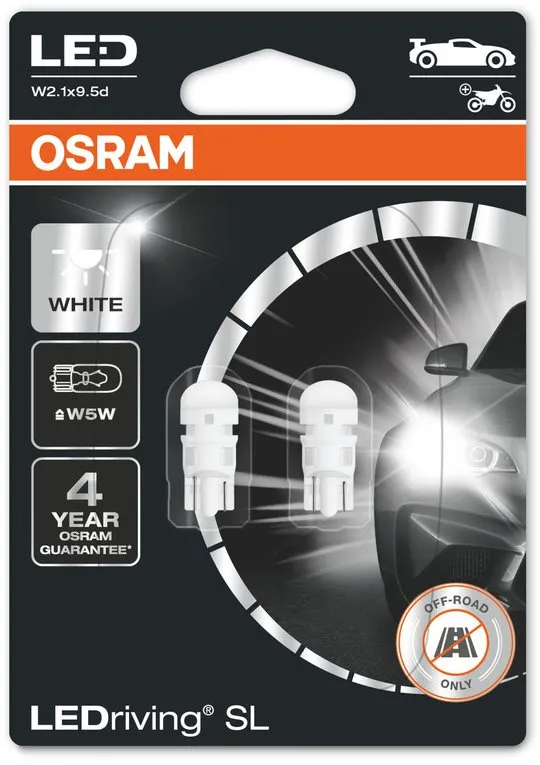 LED autožiarovka OSRAM LEDriving SL W5W Studene biela 6000K 12V dva kusy v balení
