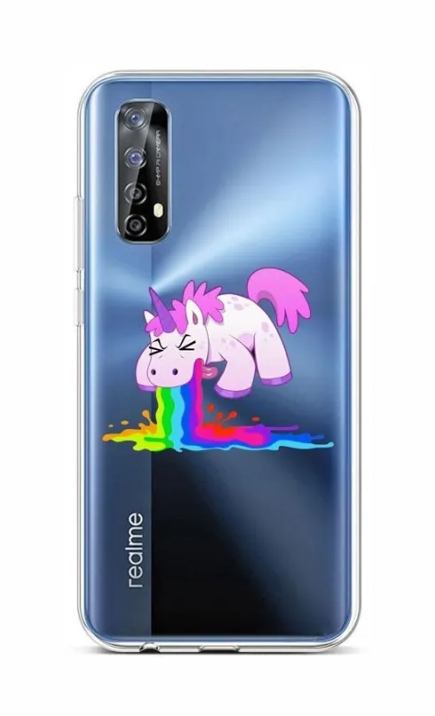 Kryt na mobil TopQ Realme 7 silikón Rainbow Splash 62087