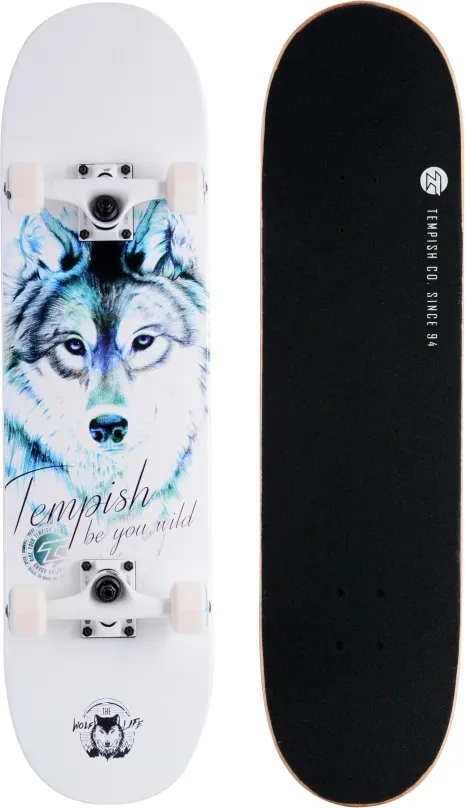 Skateboard Tempish Blue Wolf, s rozmermi dosky 79 × 20 cm, ložiská ABEC 7, tvrdosť kolieso
