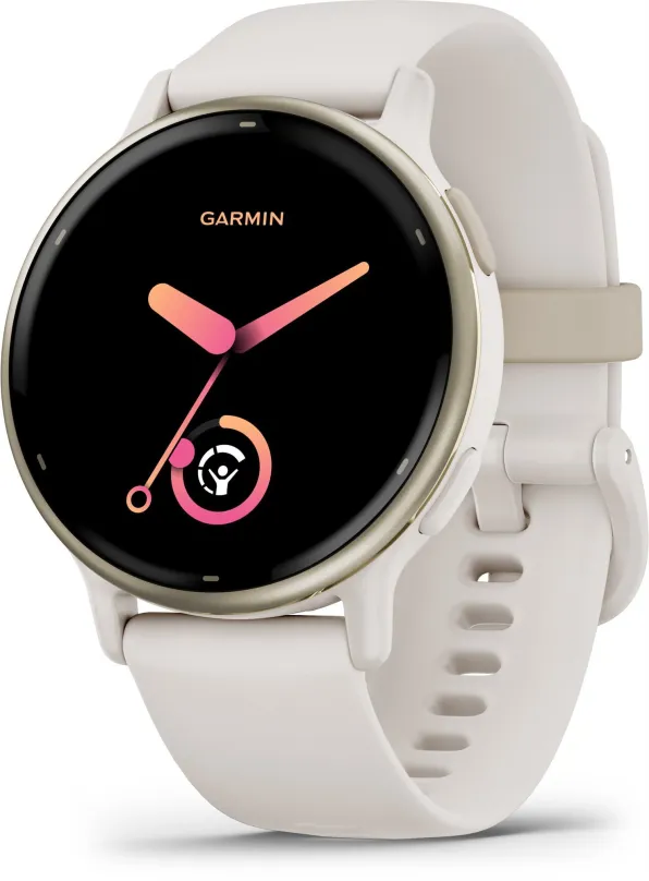 Chytré hodinky Garmin Vívoactive 5 Cream Gold/Ivory Band, dámske, AMOLED displej, GPS, NFC