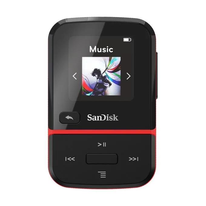 MP3 prehrávač SanDisk MP3 Clip Sport Go2 16 GB, červená