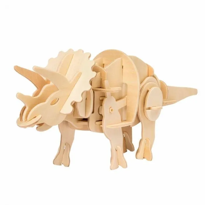 3D puzzle Robotime Drevené 3D puzzle - Triceratops