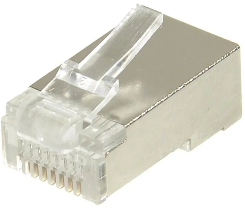 Konektor 10-pack, Datacom RJ45, CAT5E, STP, 8p8c, tienený, neskladaný, na drôt