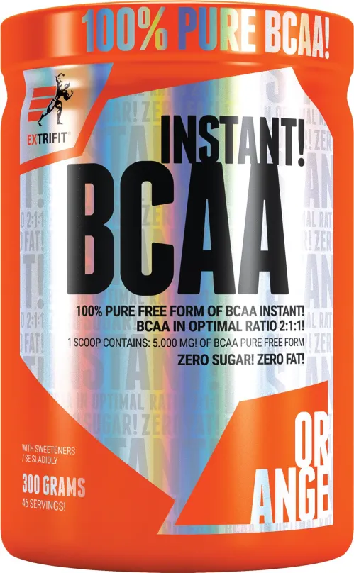 Aminokyseliny Extrifit BCAA Instant 300 g orange, BCAA, príchuť pomaranč