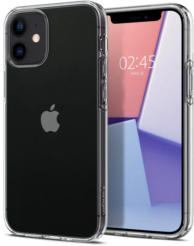Kryt na mobil Spigen Liquid Crystal Clear iPhone 12 Mini, pre Apple iPhone 12 mini, materi