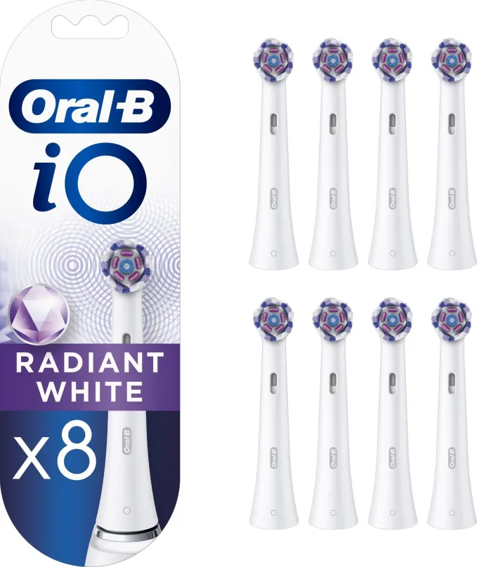 Náhradná hlavica k zubnej kefke Oral-B iO Radiant White Kefkové Hlavy, 8ks