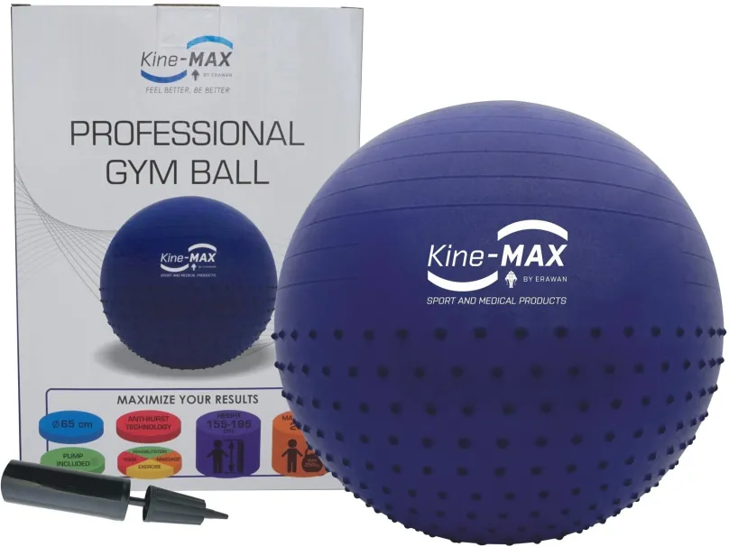 Fitlopta Kine-MAX Professional GYM Ball - modrý