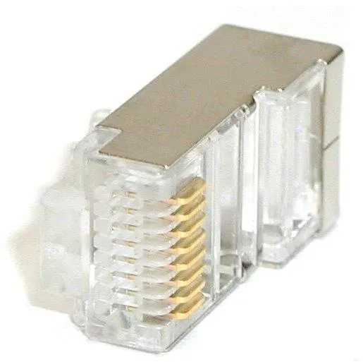 Konektor ROLINE 10-pack, RJ45, CAT5, STP, 8p8c, tienený, na kábel