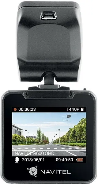 Kamera do auta NAVITEL R600 Quad HD, rozlíšenie 2560×1440, 2" LCD, uhol záberu 170 °,