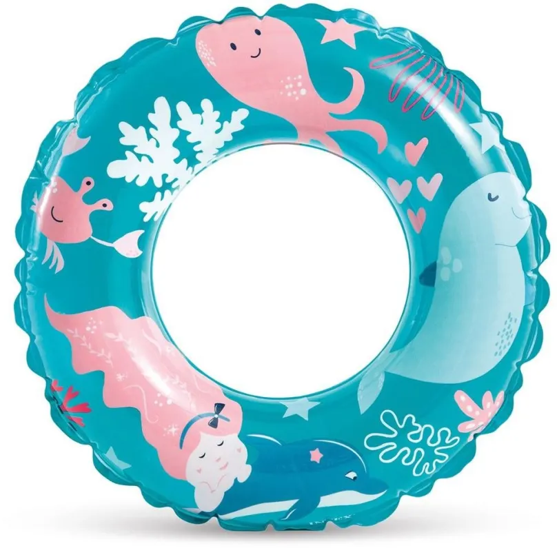 Kruh Intex plavecký kruh 59242, transparent, 61 cm, modrý, nafukovací, s priemerom 61 cm,