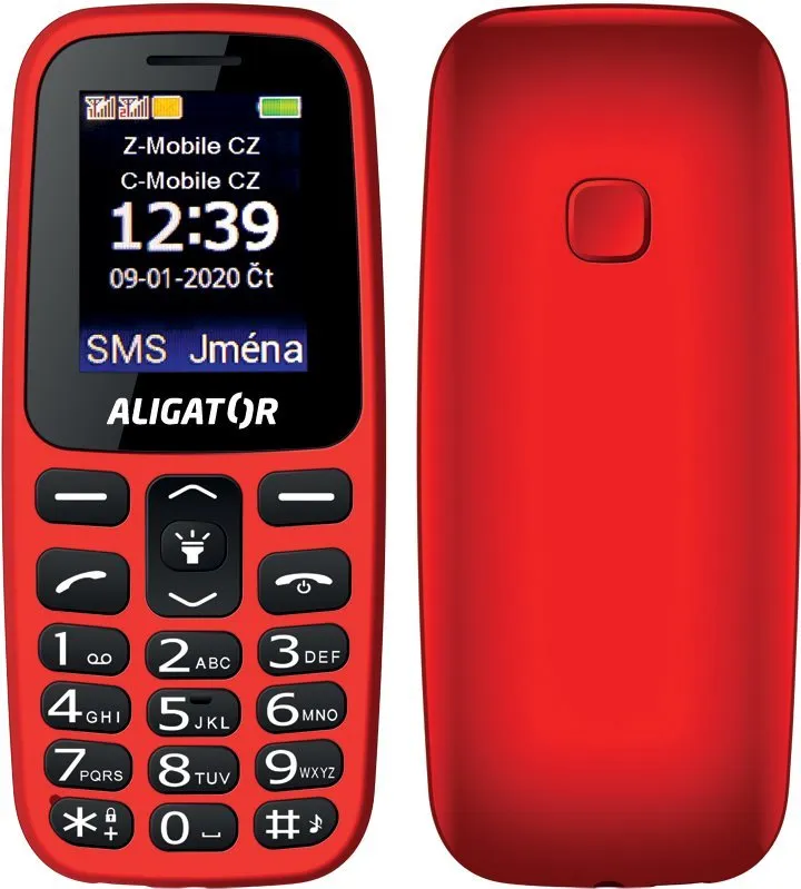 Mobilný telefón Aligator A220 Senior červená