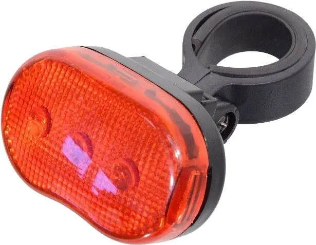 Svetlo na bicykel COMPASS Cyklosvětlo zadnej 3LED červené 3 funkcie