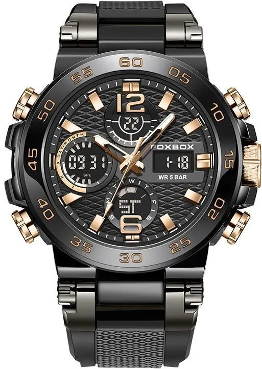 Pánske hodinky Lige Man digitálny F0033-2 - čierne/zlaté