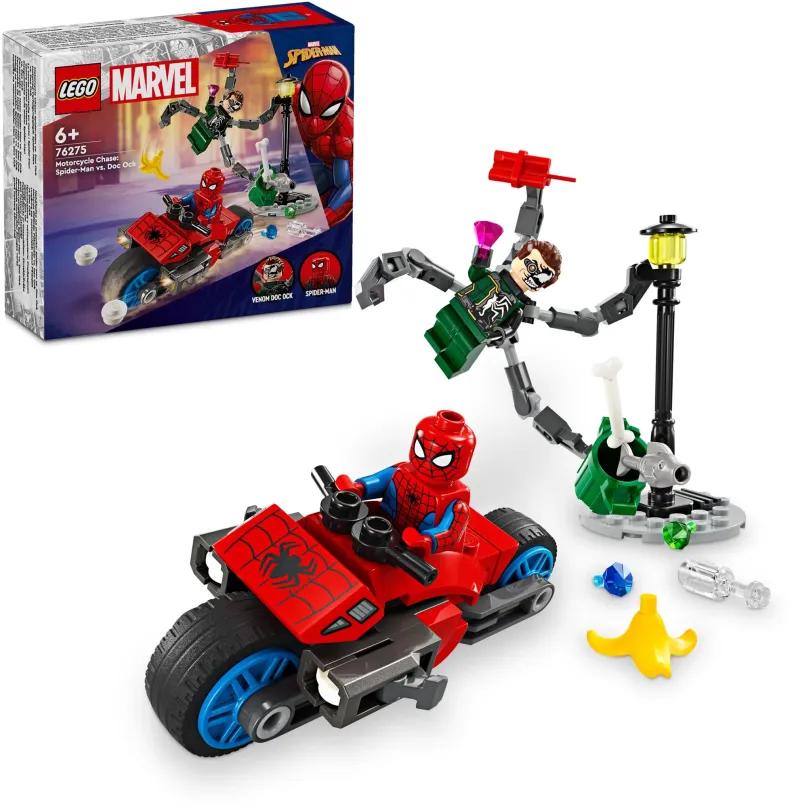 LEGO stavebnica LEGO® Marvel 76275 Naháňačka na motorke: Spider-Man vs. Doc Ock