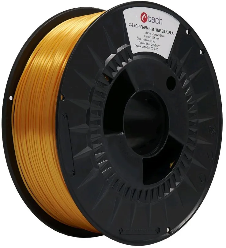 Filament C-TECH filament PREMIUM LINE PLA Silk dopravná žltá RAL1023