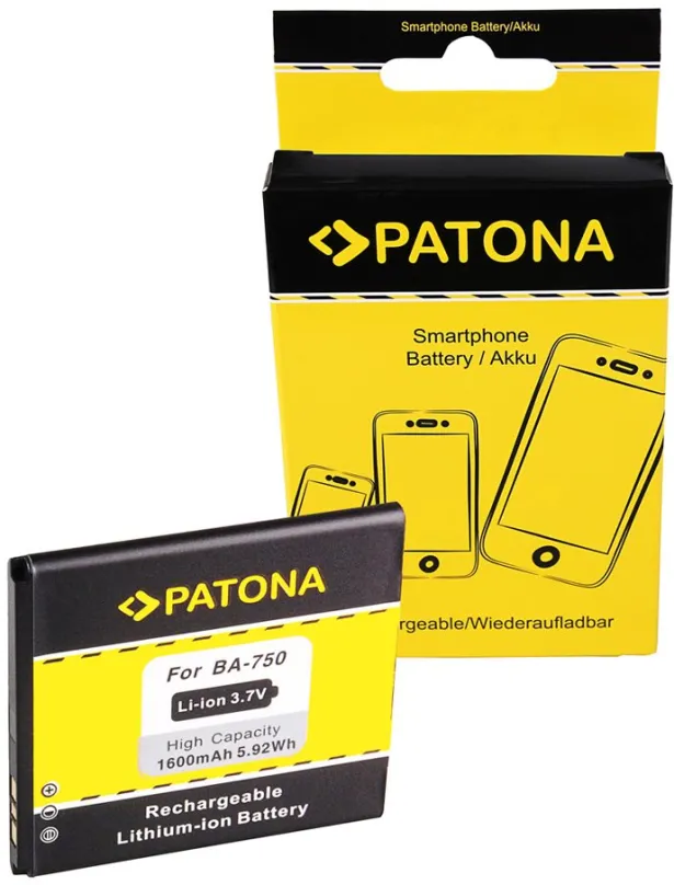 Batérie pre mobilný telefón Paton pre Sony Ericsson BA750 1600mAh 3,7V Li-Ion