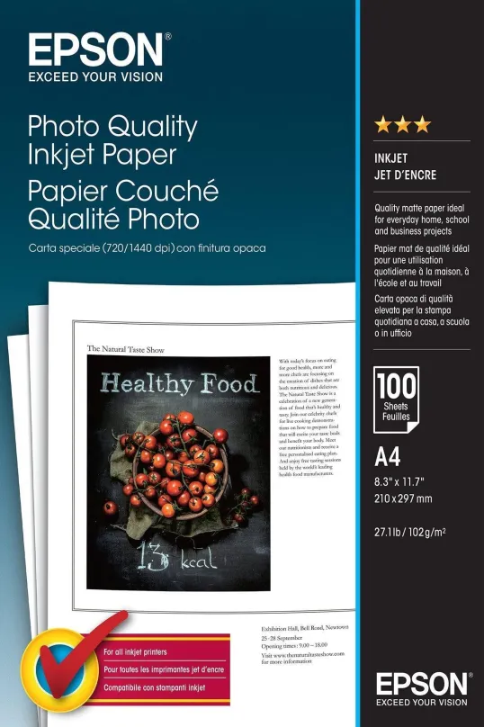 Fotopapier Epson Photo Quality Inkjet Paper - A4 - 100 listov