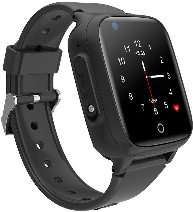 Chytré hodinky WowME Kids 4G black, detské, s ovládaním v češtine, IPS displej, GPS, telef